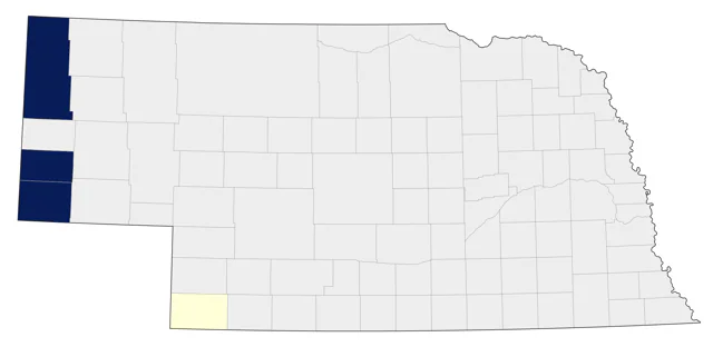 Western Warbling Vireo county map