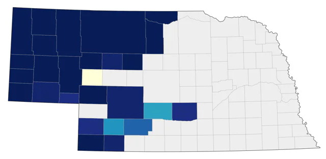 Western Wood-Pewee county map