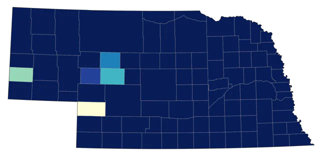 White-breasted Nuthatch county map