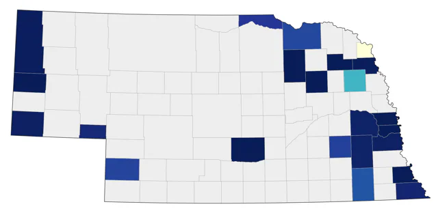 White-eyed Vireo county map