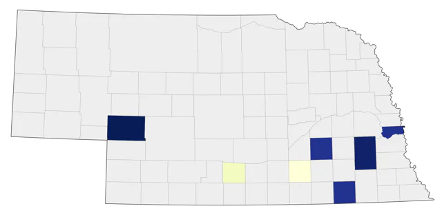 White Ibis county map