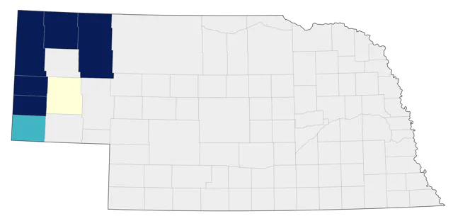 White-throated Swift county map