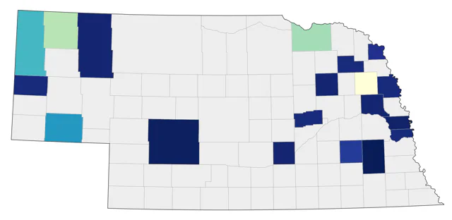 White-winged Crossbill county map