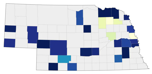 White-winged Scoter county map