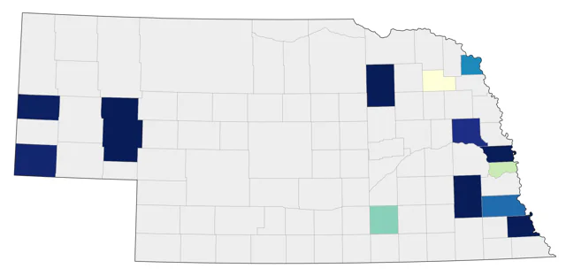 Worm-eating Warbler county map