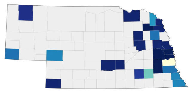Yellow-bellied Flycatcher county map