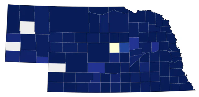 Yellow-billed Cuckoo county map