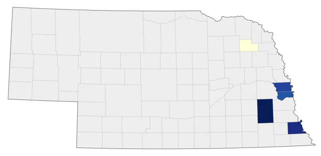 Yellow Rail county map