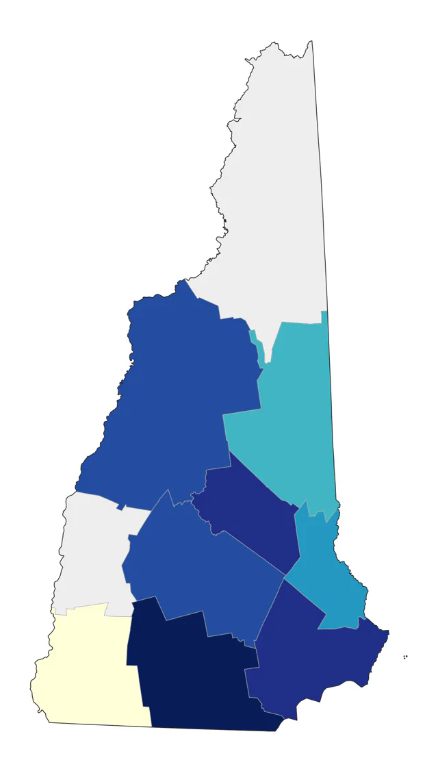 Acadian Flycatcher county map