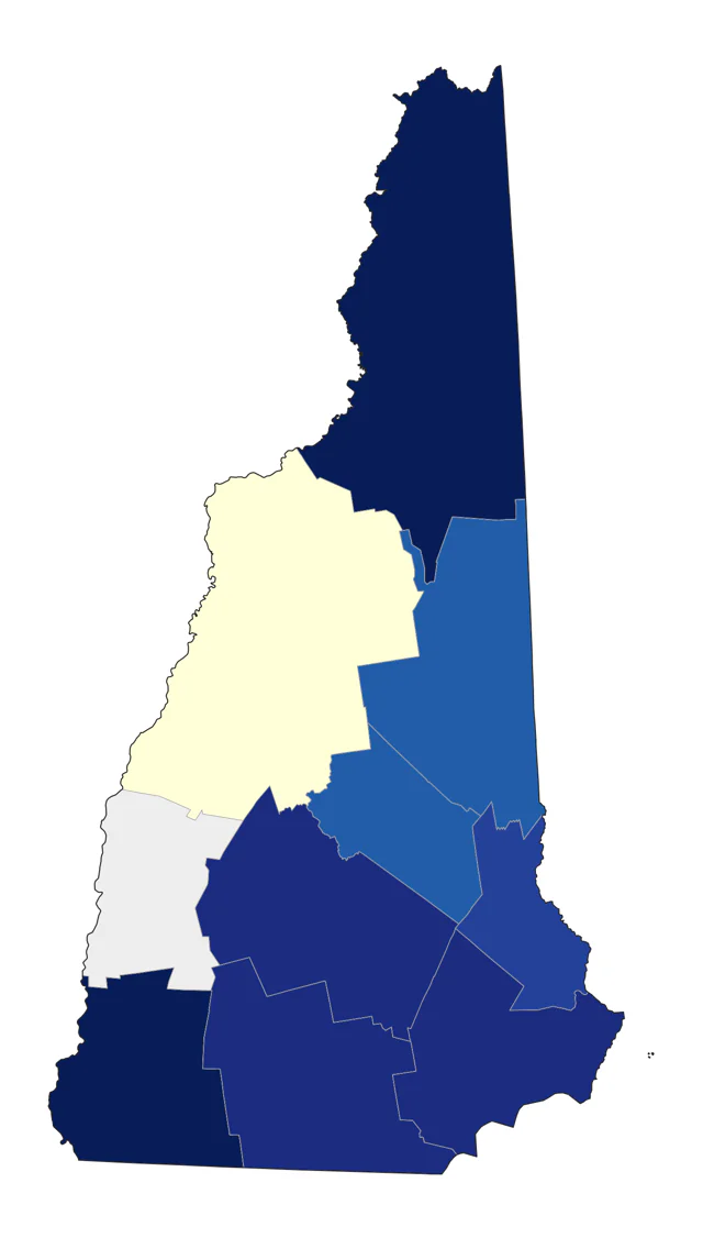 American Coot county map