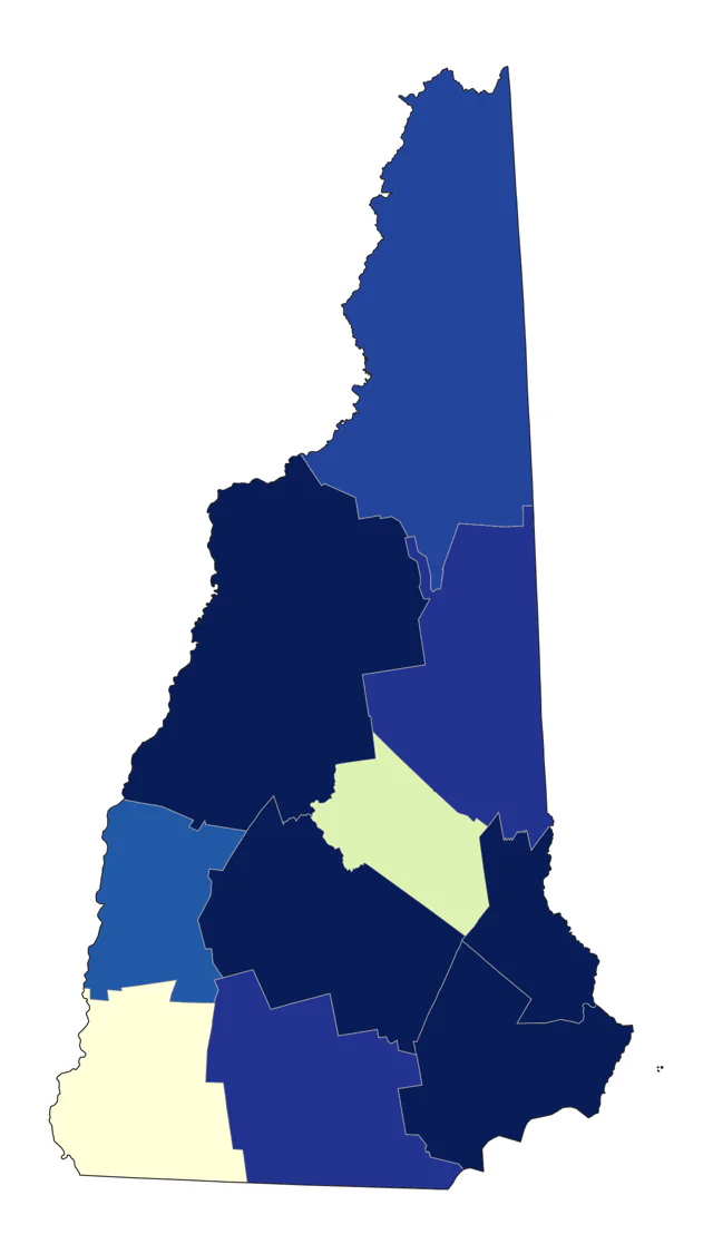 American Golden-Plover county map
