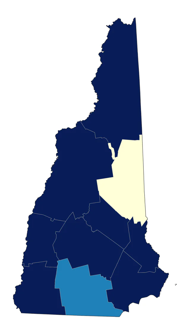 American Wigeon county map
