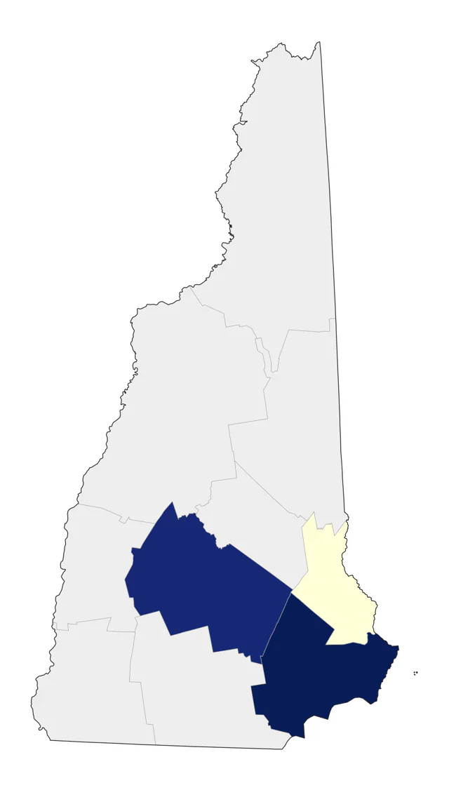 Bell's Vireo county map