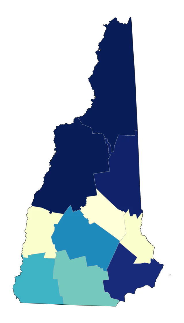 Black-backed Woodpecker county map