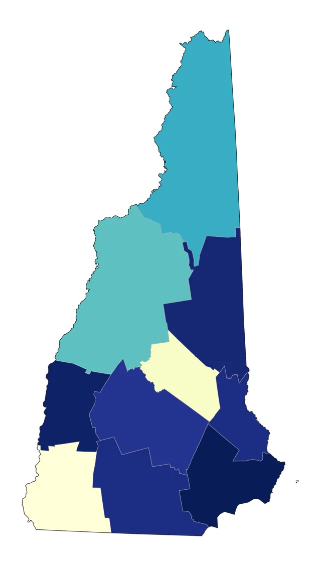 Blue Grosbeak county map