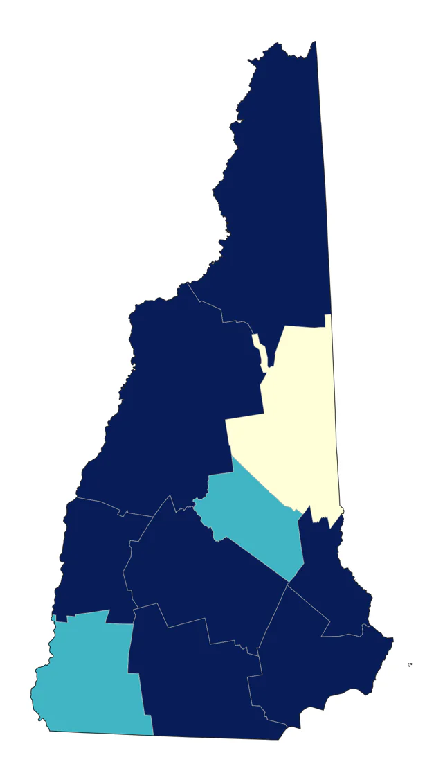 Blue-winged Teal county map