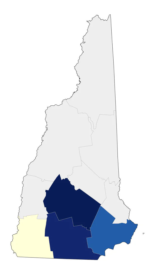 Budgerigar county map