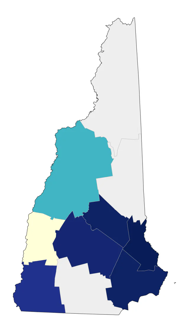Canvasback county map