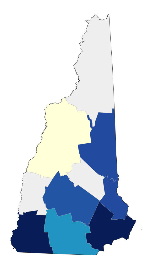 Cerulean Warbler county map