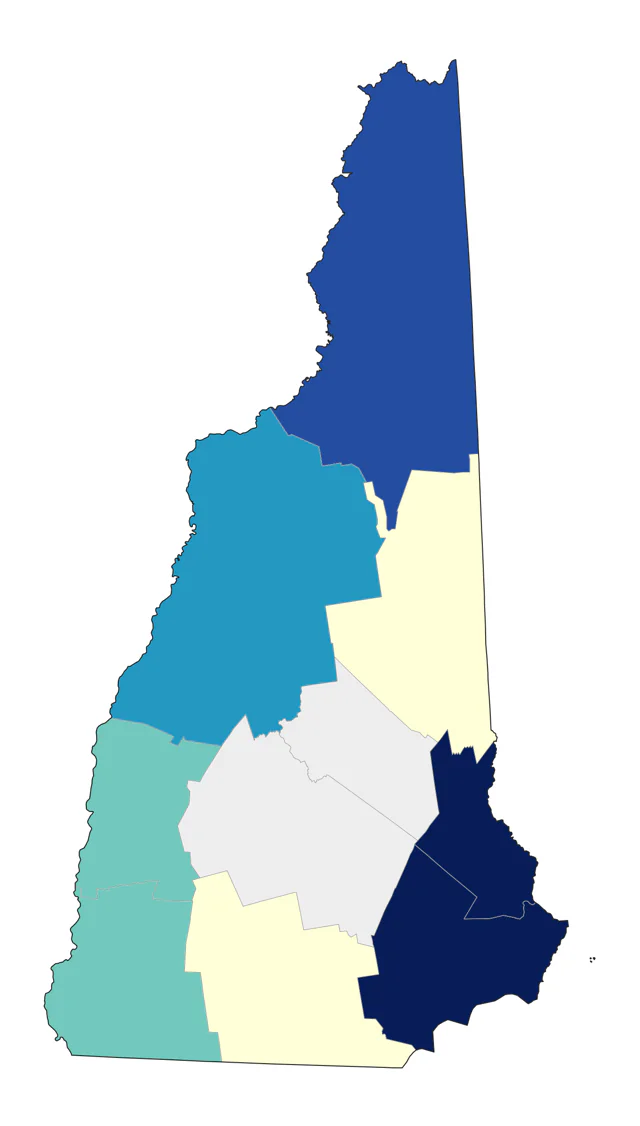 Common Eider county map