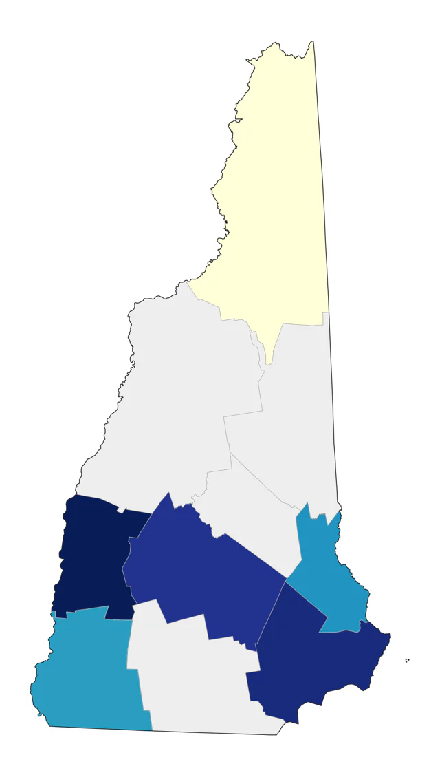 Eurasian Wigeon county map