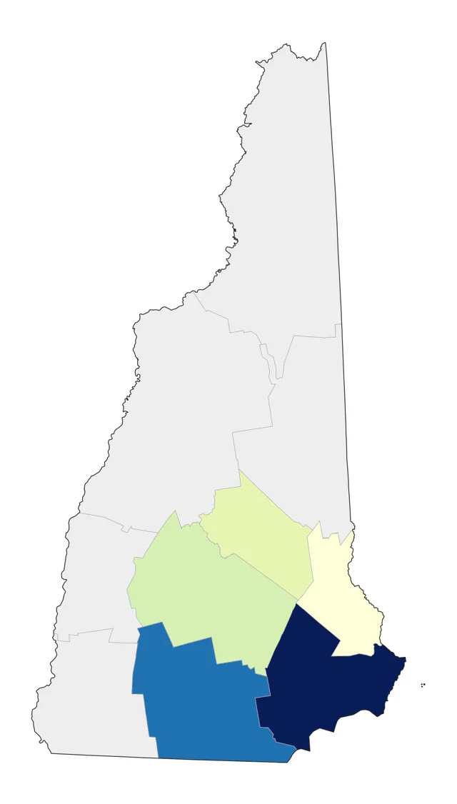 European Goldfinch county map