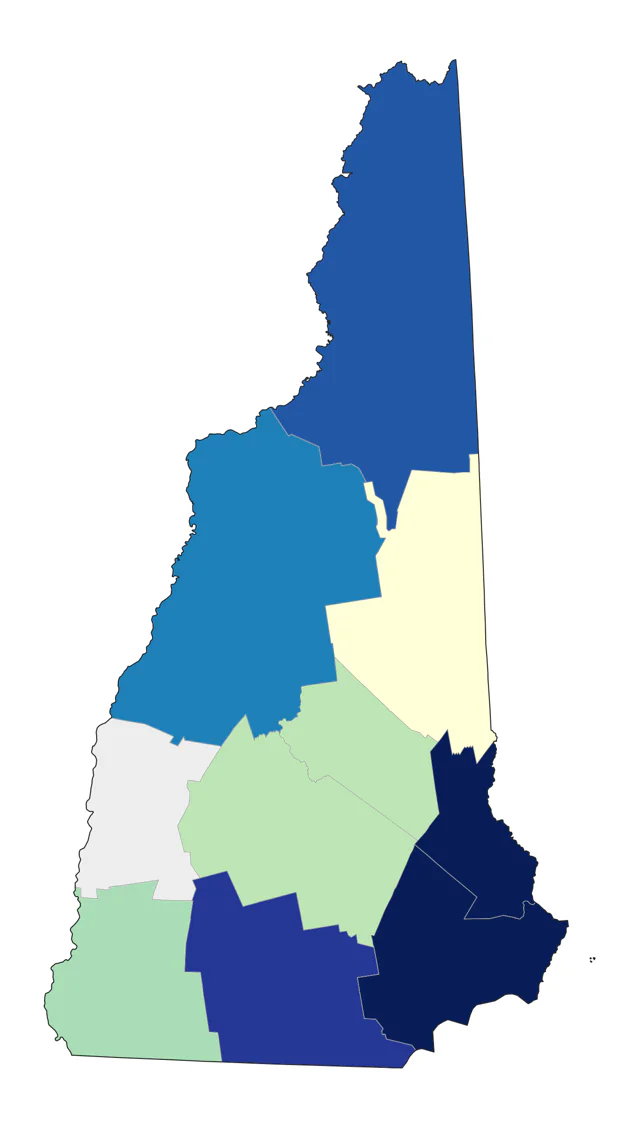Glaucous Gull county map
