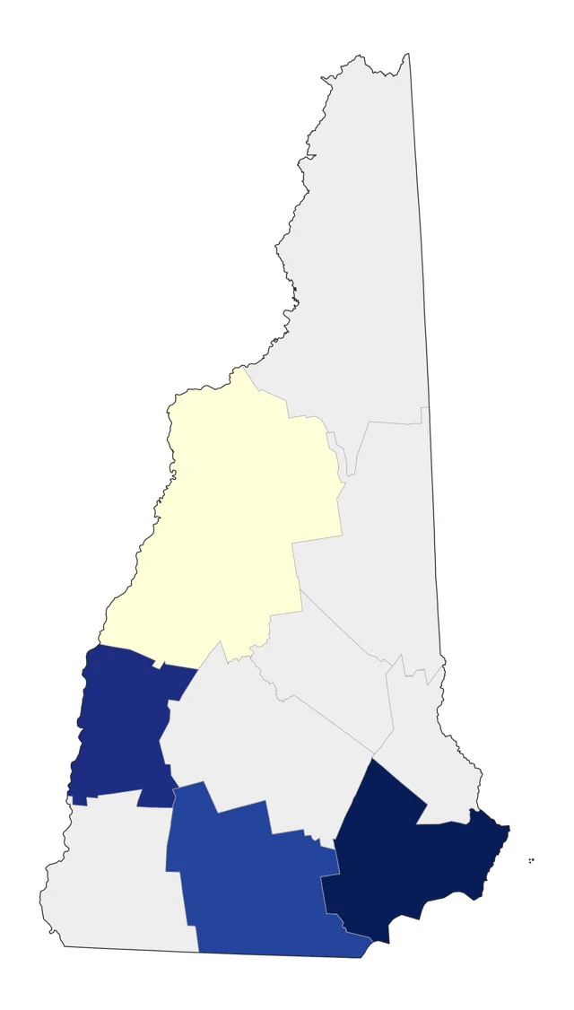 Harlequin Duck county map