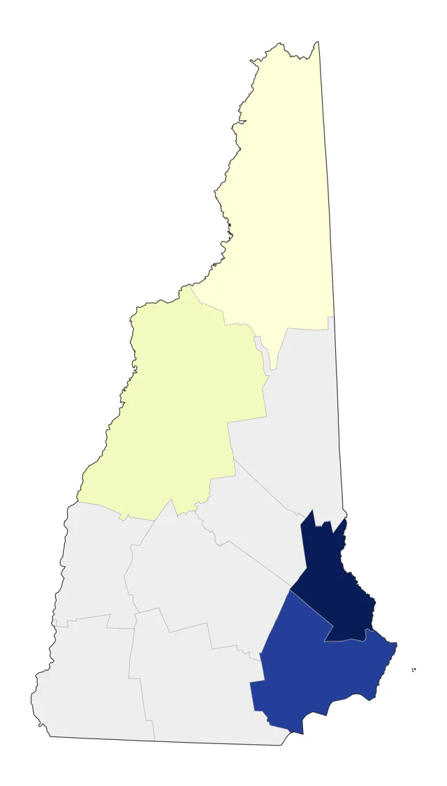 Harris's Sparrow county map
