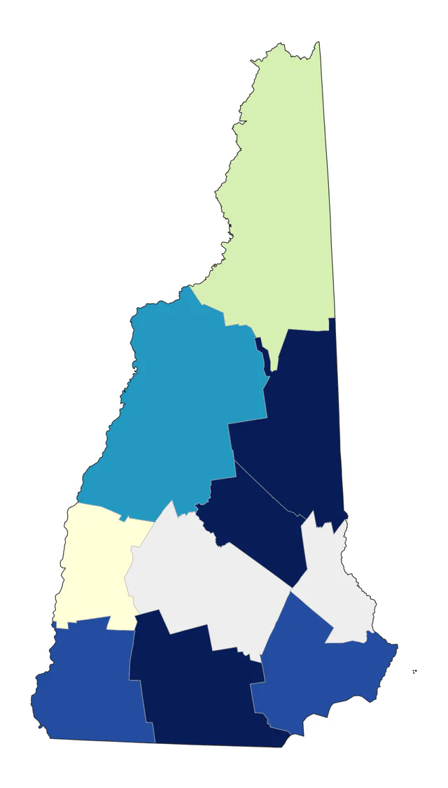 Helmeted Guineafowl county map