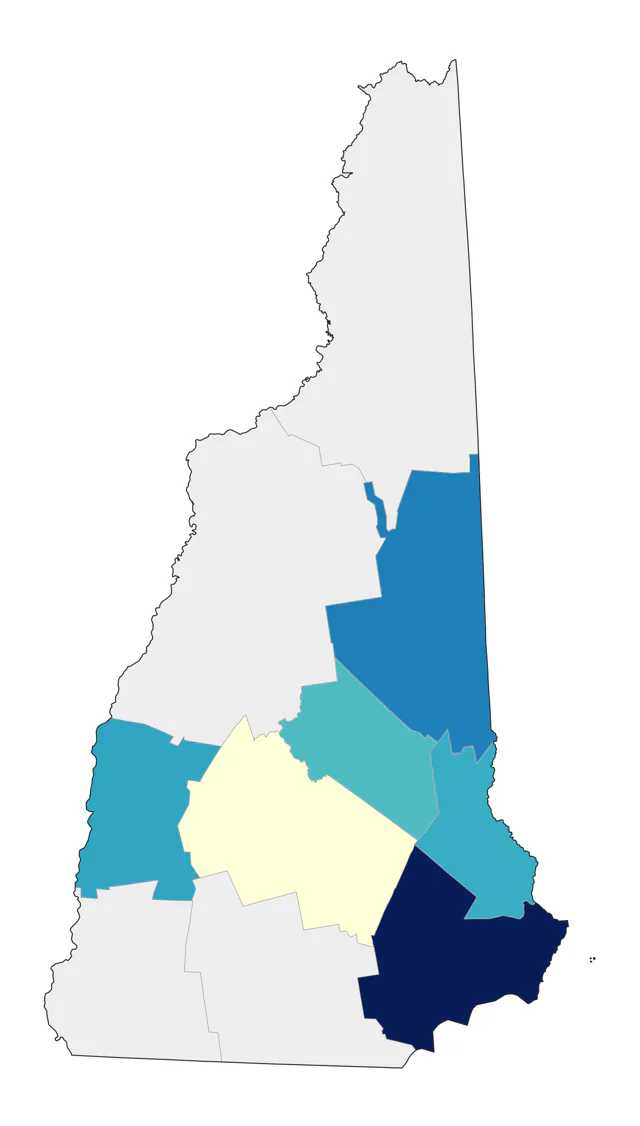 Henslow's Sparrow county map