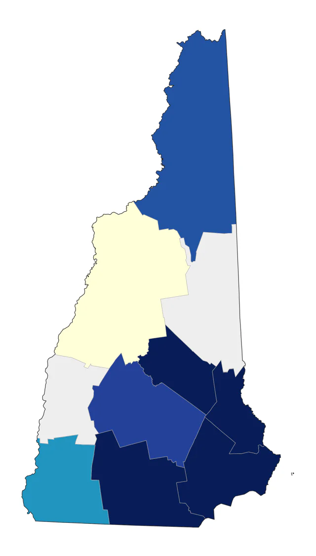 Iceland Gull county map