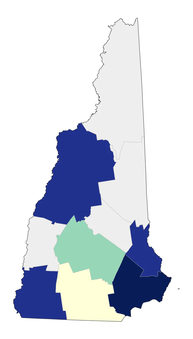 Nelson's Sparrow county map