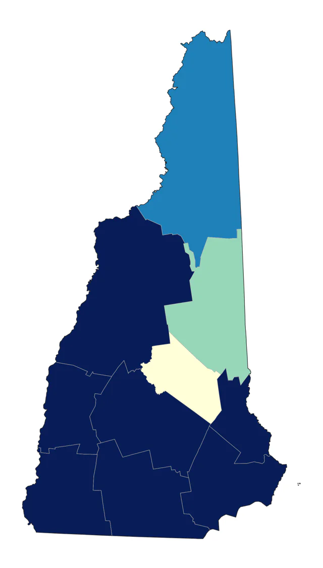 Northern Shoveler county map