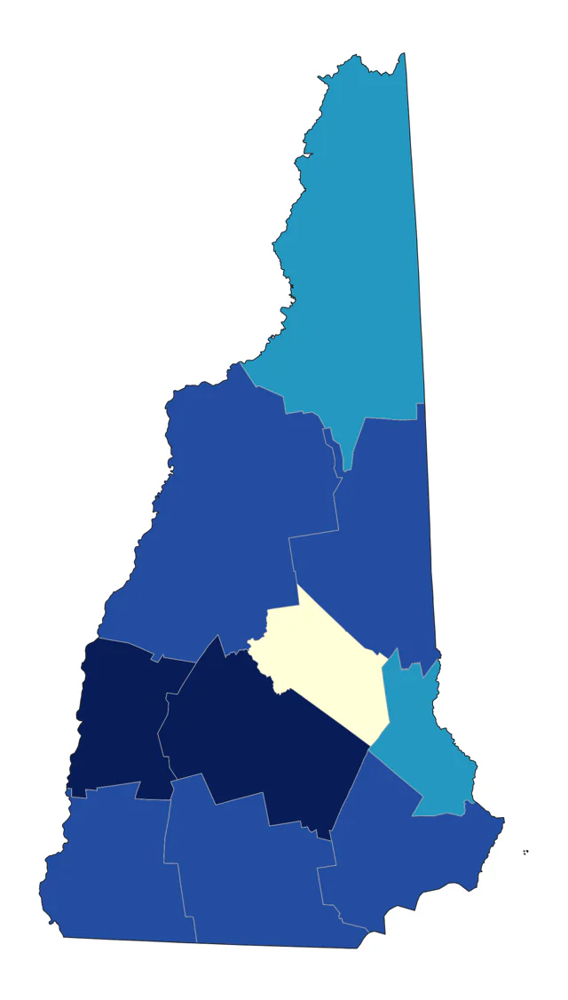 Red-headed Woodpecker county map