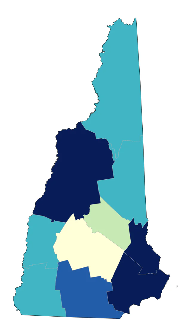 Red-throated Loon county map