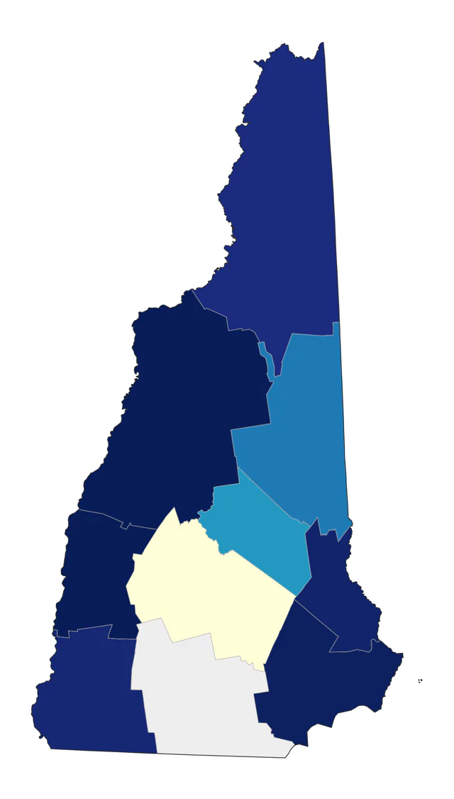 Redhead county map