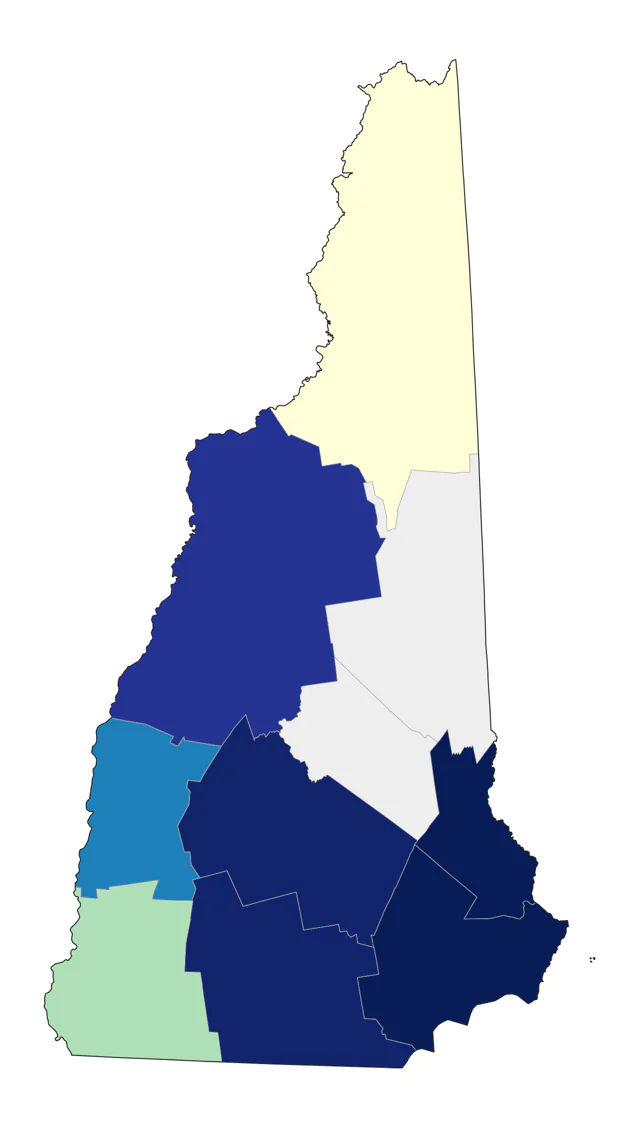 Snowy Egret county map