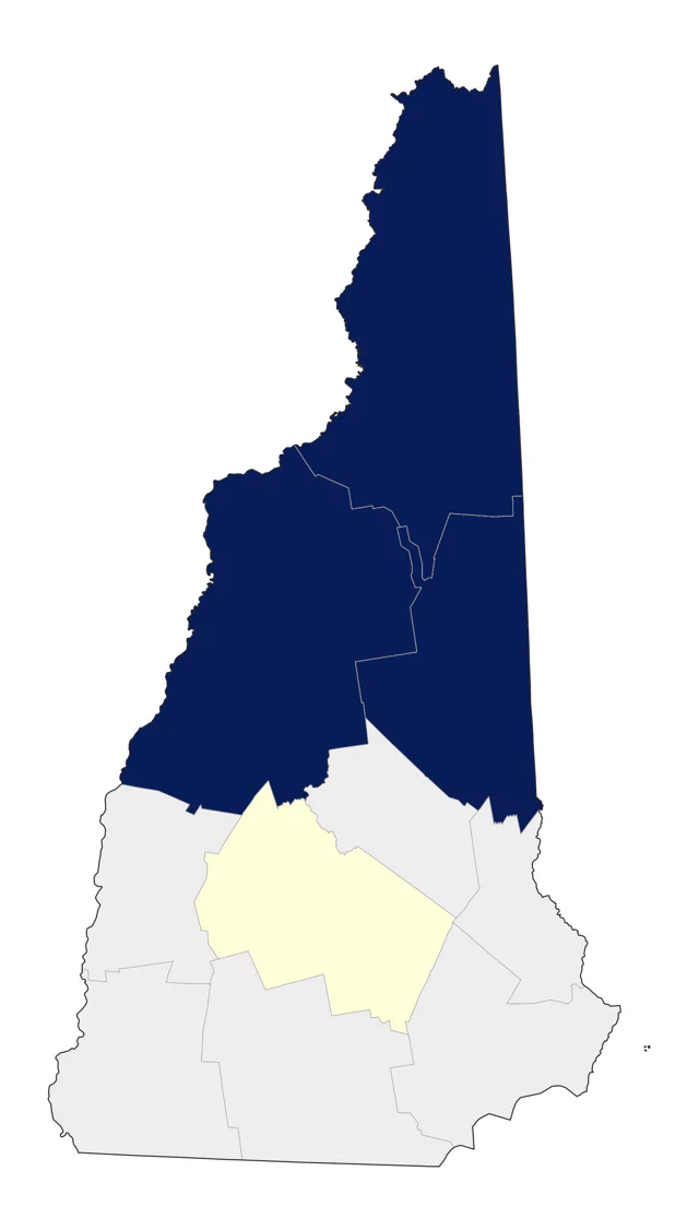 Spruce Grouse county map