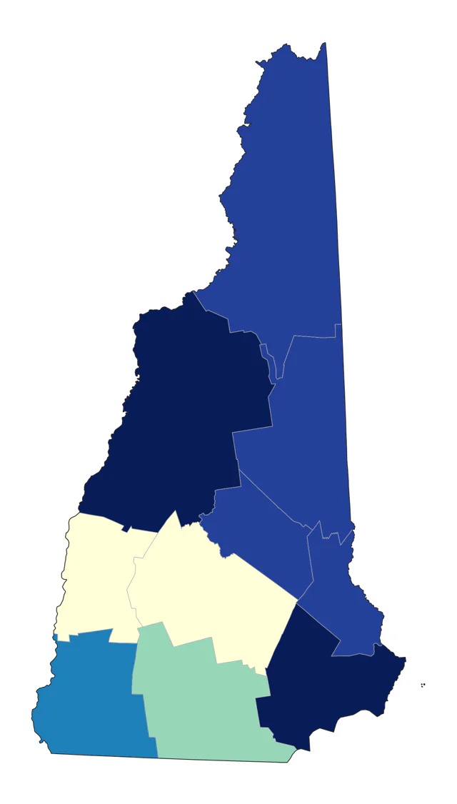 Surf Scoter county map