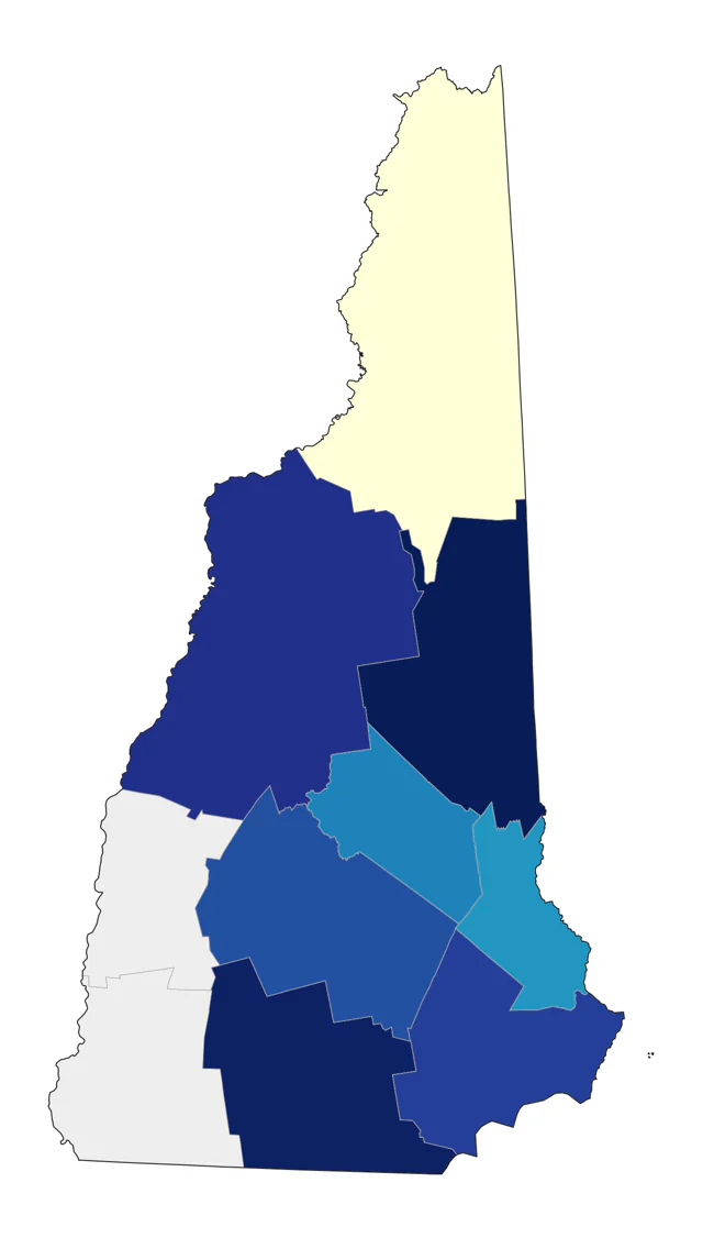 Townsend's Solitaire county map