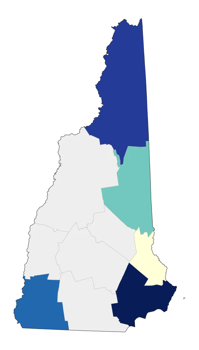 Townsend's Warbler county map