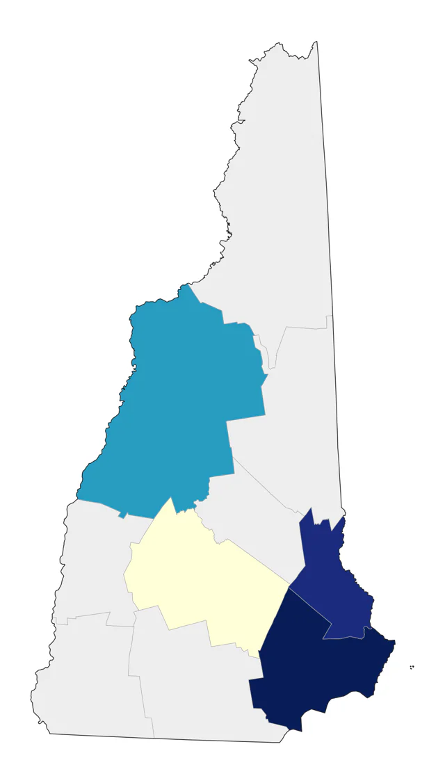 Western Sandpiper county map