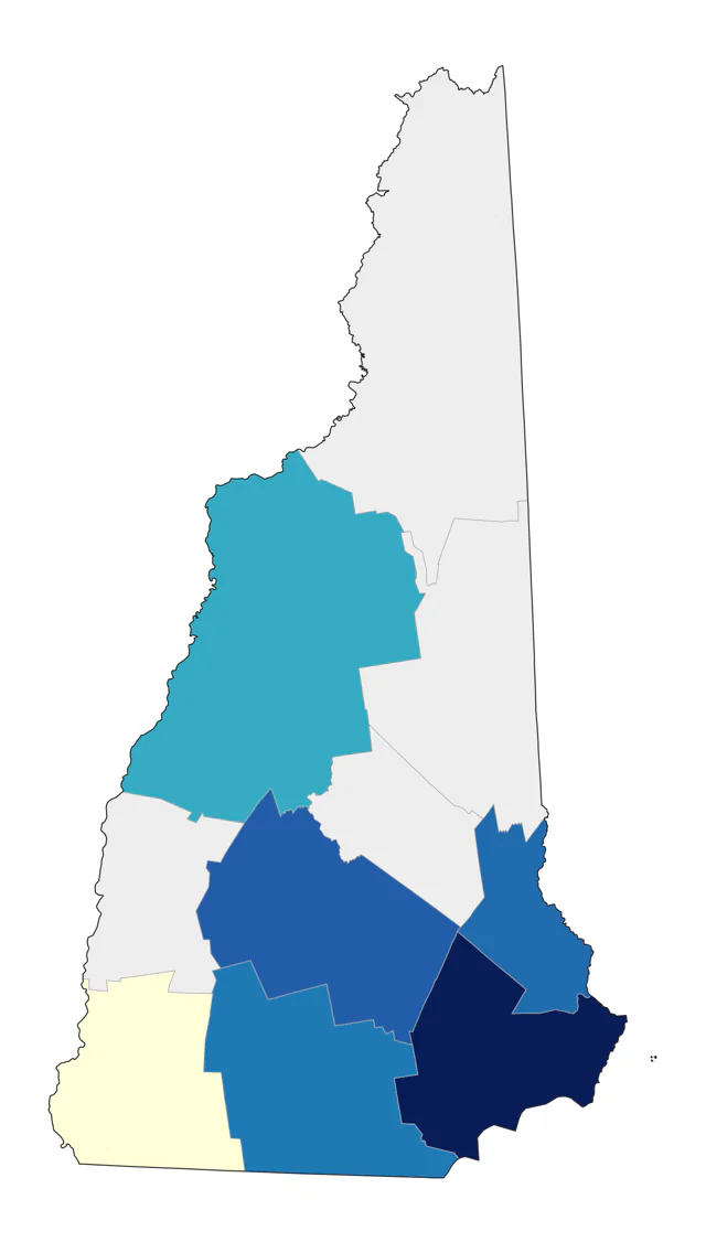 Western Tanager county map