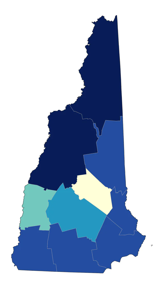 White-winged Crossbill county map