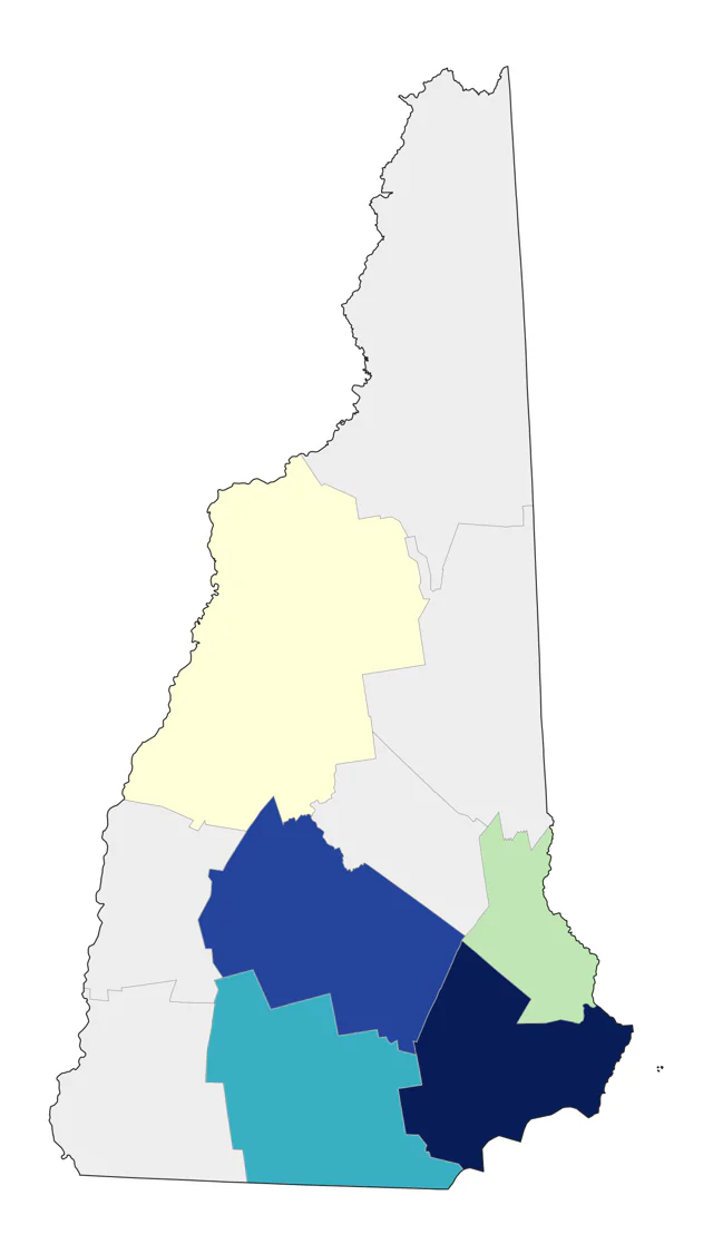 Worm-eating Warbler county map