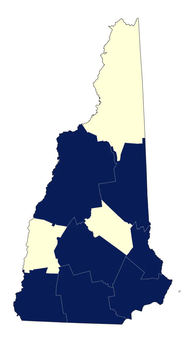 Yellow-billed Cuckoo county map