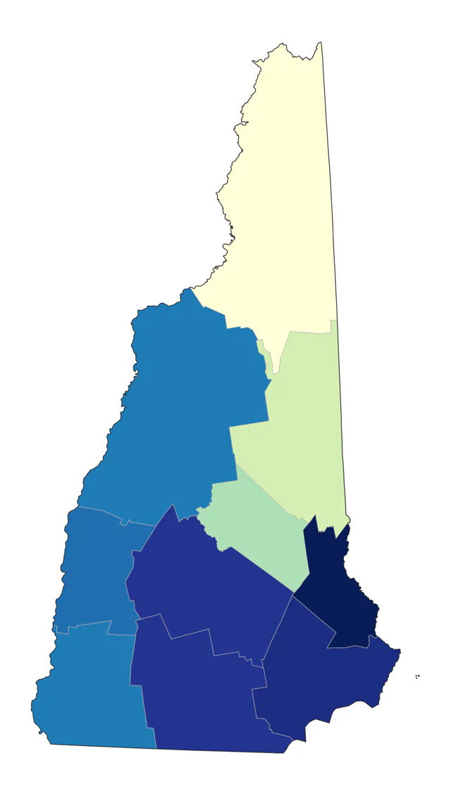 Yellow-headed Blackbird county map