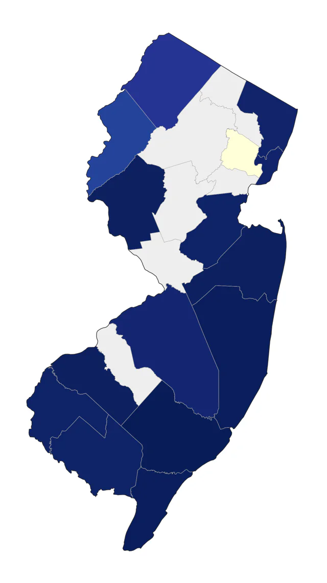 American Avocet county map