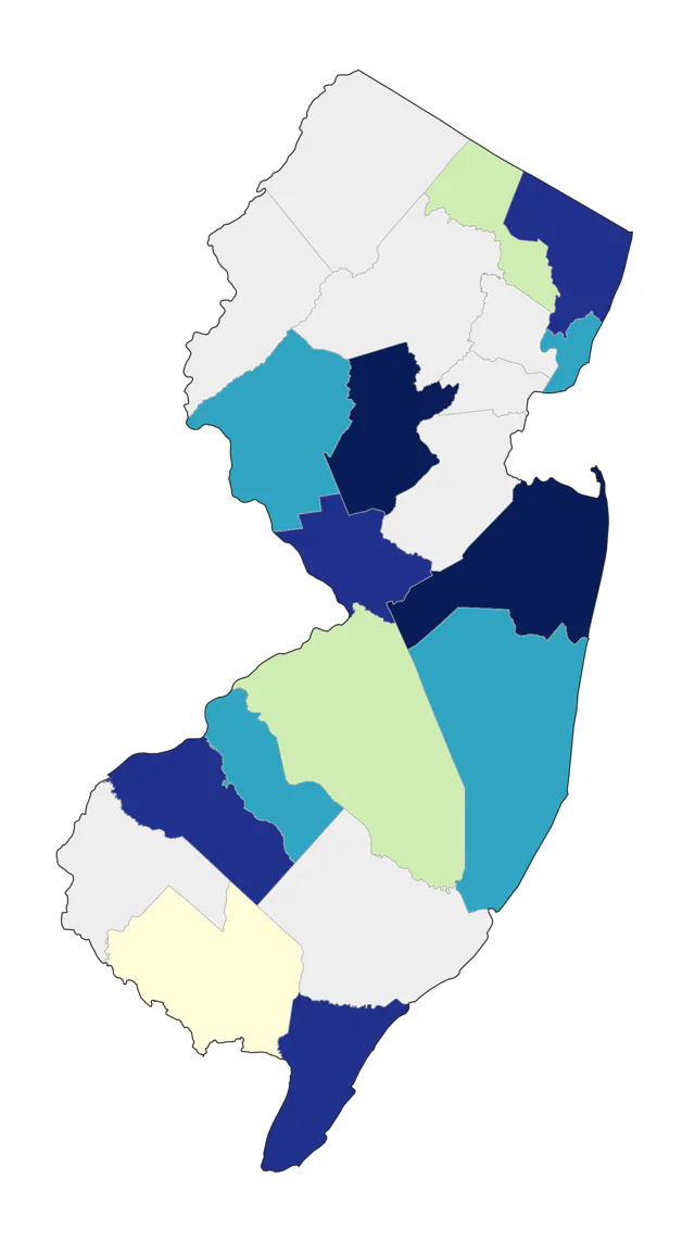 Bicknell's Thrush county map
